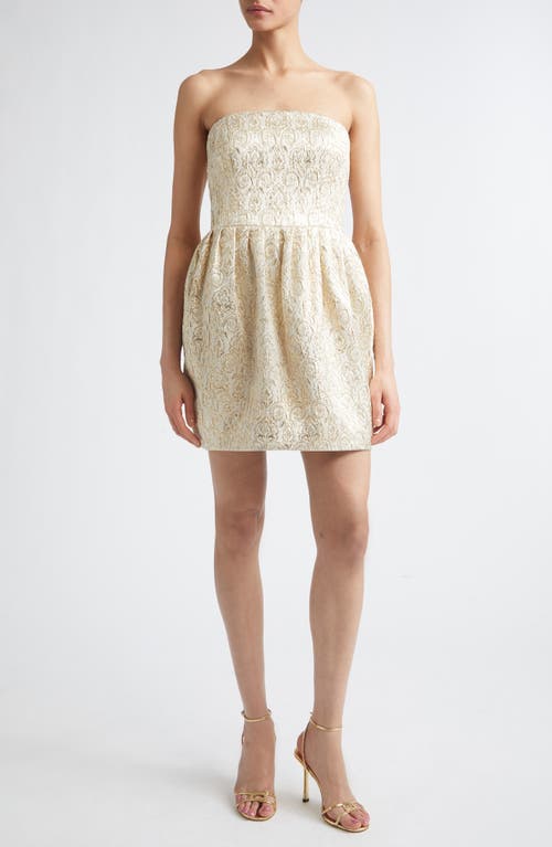 Emilia Wickstead Emilia Wickstead Lowe Metallic Brocade Strapless Minidress
