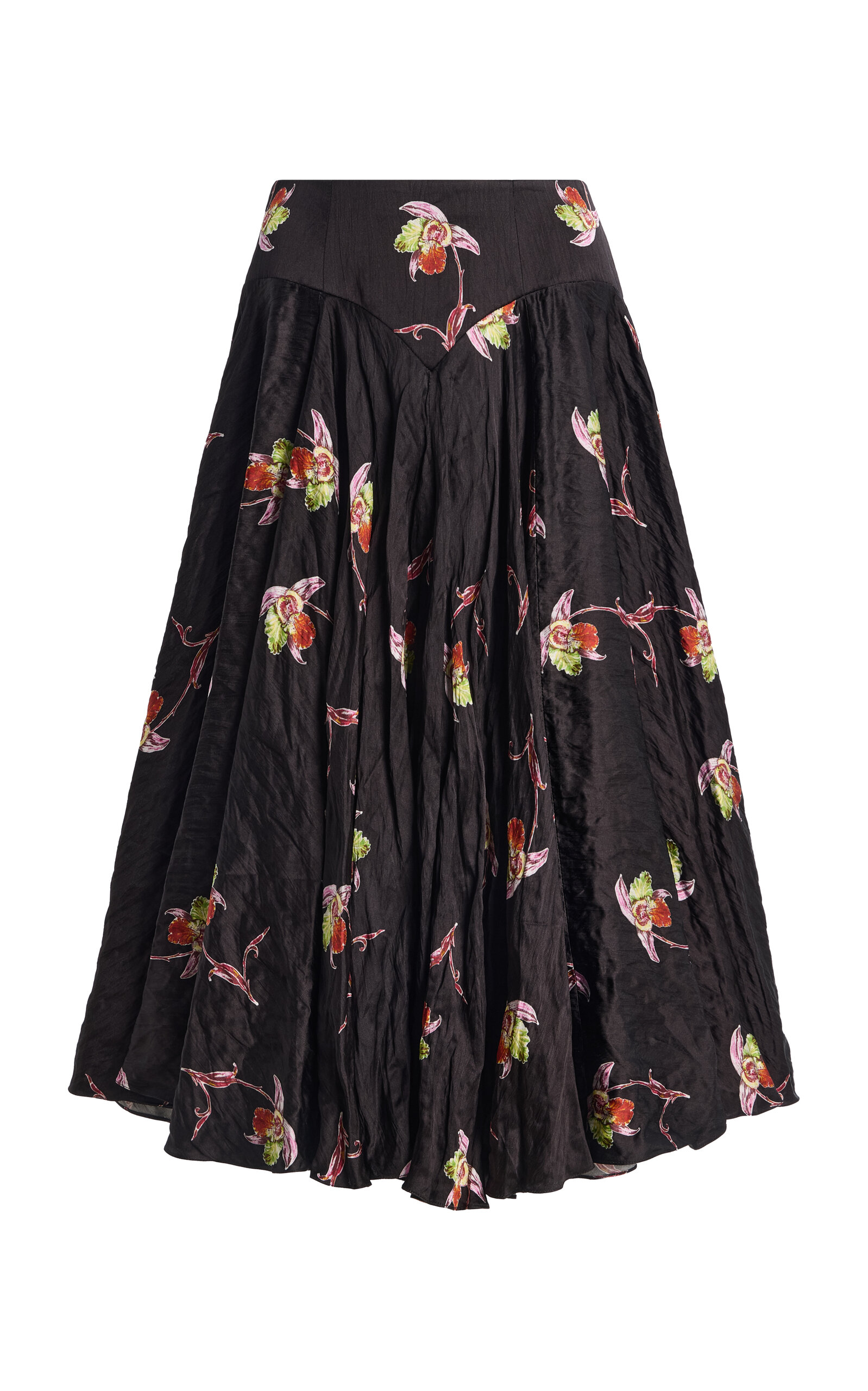 Emilia Wickstead Emilia Wickstead Nera Floral Pleated Midi Skirt