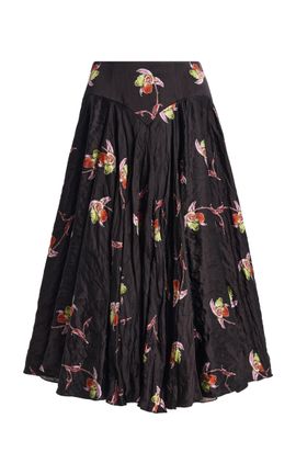 Emilia Wickstead Emilia Wickstead Nera Floral Pleated Midi Skirt