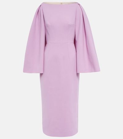 emilia wickstead purple dress Emilia Wickstead Petronella Pleated Cloqu Mini Dress in Purple