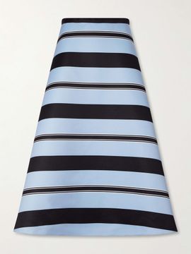 EMILIA WICKSTEAD Hallie striped faille midi skirt