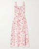 EMILIA WICKSTEAD Verena ruched floral-print silk midi dress - 1