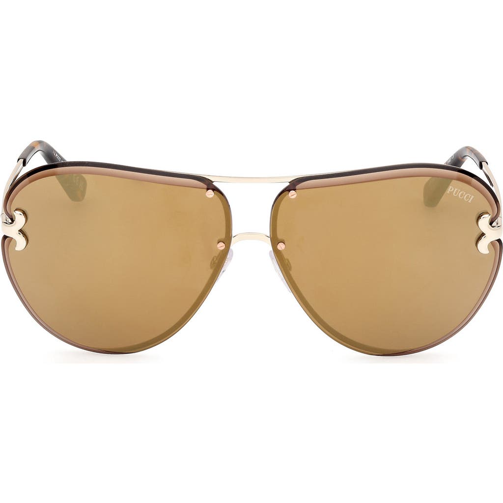Emilio Pucci Emilio Pucci 66mm Oversize Pilot Sunglasses