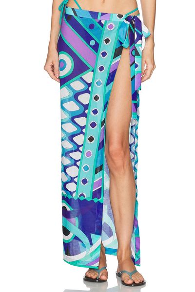 Emilio Pucci Emilio Pucci Cotton Muslin Wrap Skirt