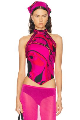 Emilio Pucci Emilio Pucci Silk Twill Tie Top