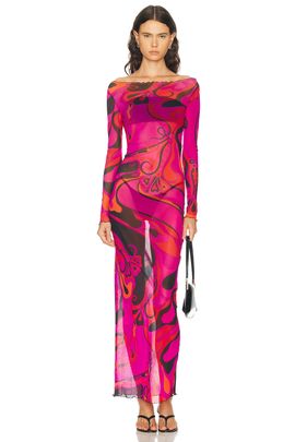 emilio pucci pink dress Emilio Pucci Fuchsia Polyamide Viscose Sleeveless Dress sz 8