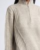 EMILY DAWN LONG EMILY DAWN LONG 3-Knit Structure Wool Quarter Zip Sweater - 2