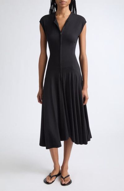 EMILY DAWN LONG EMILY DAWN LONG Farrah Zip-Up Jersey Midi Dress