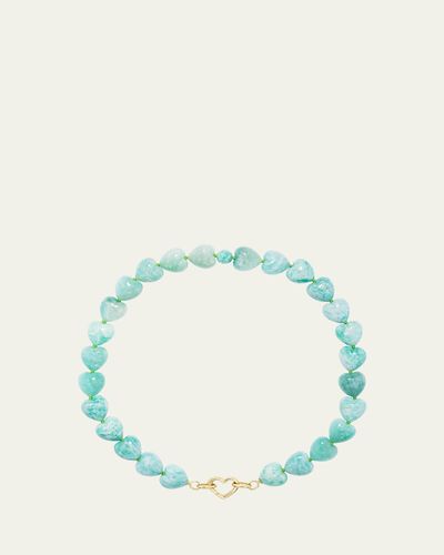 Emily P. Wheeler 18K Amazonite Oversized Heart Beads Necklace