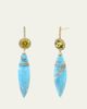 Emily P. Wheeler 18K Yellow Gold Persian Turquoise Earrings with Andradite Garnets and Diamonds - 1