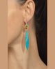Emily P. Wheeler 18K Yellow Gold Persian Turquoise Earrings with Andradite Garnets and Diamonds - 2