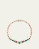 Emily P. Wheeler 18K Yellow Gold Re-Worked Vintage Necklace with Pearls, Diamonds, Emeralds and Sapphires - 1
