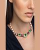 Emily P. Wheeler 18K Yellow Gold Re-Worked Vintage Necklace with Pearls, Diamonds, Emeralds and Sapphires - 2