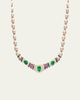 Emily P. Wheeler 18K Yellow Gold Re-Worked Vintage Necklace with Pearls, Diamonds, Emeralds and Sapphires - 3