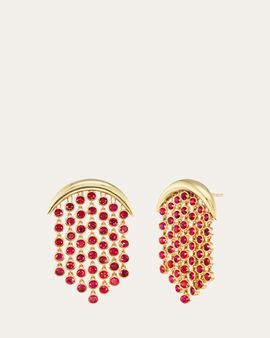 Emily P. Wheeler 18K Yellow Gold Ruby Fringe Earrings