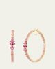 Emily P. Wheeler Arashi Hoop Earrings with Pink Stones - 1