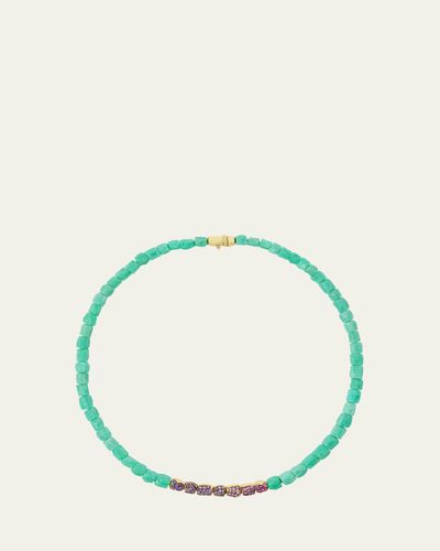 Emily P. Wheeler Nugget Necklace with Sapphires and Chrysoprase