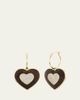 Emily P. Wheeler Rock Heart Earrings with Diamonds and Sandalwood - 1