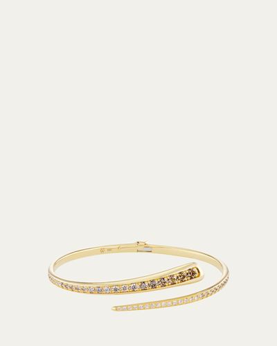 Emily P. Wheeler Wrap Bracelet with Brown and White Diamonds