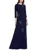 Emily Shalant Emily Shalant Beaded Flower Stretch Crepe Gown - 1