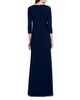 Emily Shalant Emily Shalant Beaded Flower Stretch Crepe Gown - 4