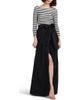EMILY SHALANT EMILY SHALANT Beaded Stripe Mixed Media Taffeta Gown - 1