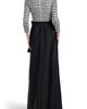 EMILY SHALANT EMILY SHALANT Beaded Stripe Mixed Media Taffeta Gown - 2