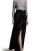 EMILY SHALANT EMILY SHALANT Beaded Stripe Mixed Media Taffeta Gown - 3