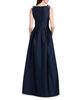 Emily Shalant Emily Shalant Embellished Faille Deep V Neck Gown - 3