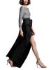 Emily Shalant Emily Shalant Mixed Media Embellished Tie Waist Gown - 5