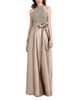Emily Shalant Emily Shalant Pearl Bodice Tie Waist Gown - 1