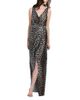 Emily Shalant Emily Shalant Pleated Rhinestone Waist Gown - 1