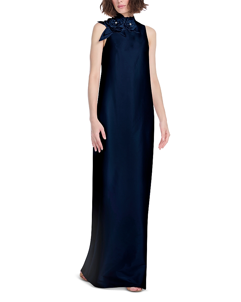 Emily Shalant Emily Shalant Taffeta Sleeveless Gown