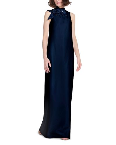 Emily Shalant Emily Shalant Taffeta Sleeveless Gown