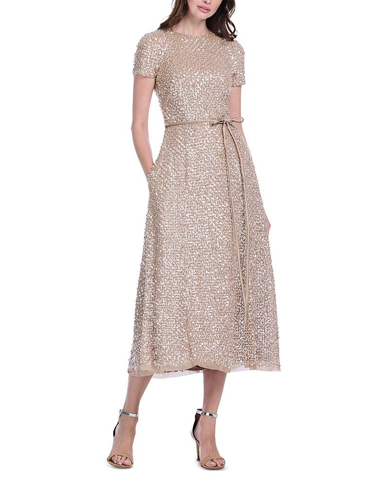Emily Shalant Emily Shalant Translucent Encrusted Sequin Dress
