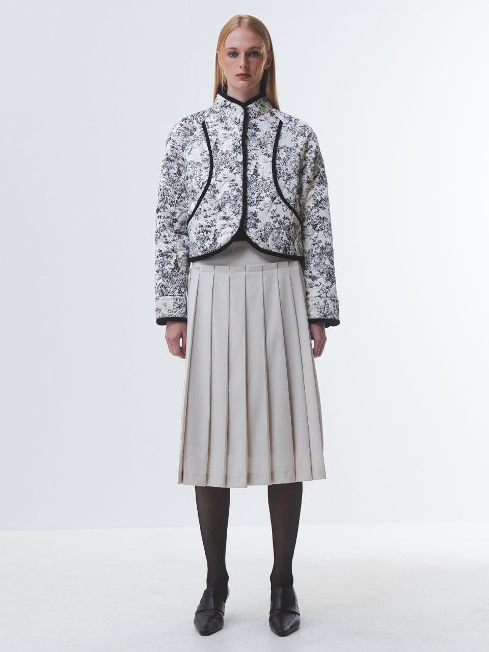 Emin & Paul Floral Pattern Quilted Cotton-Blend Jacket