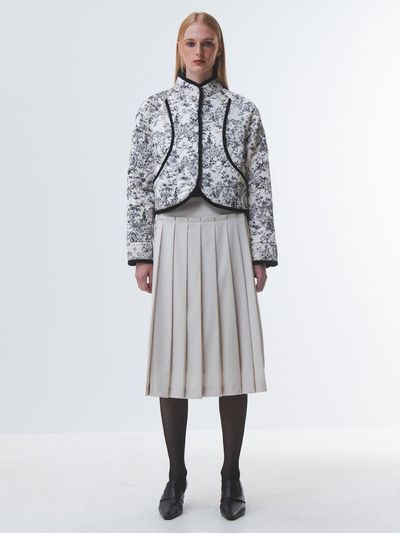 Emin & Paul Floral Pattern Quilted Cotton-Blend Jacket