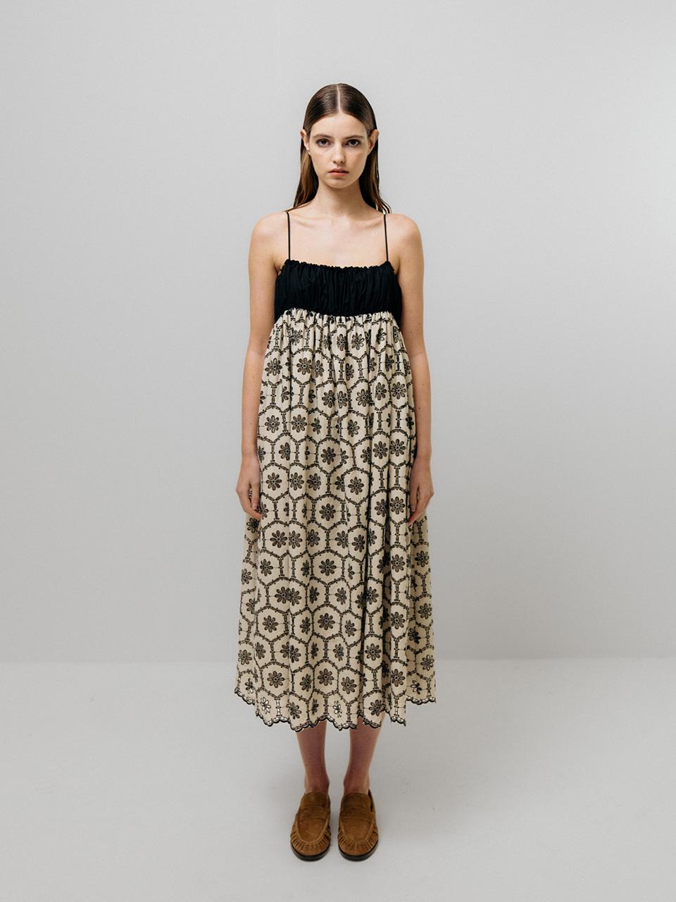 Emin & Paul LACE PUFF DRESS [BEIGE]
