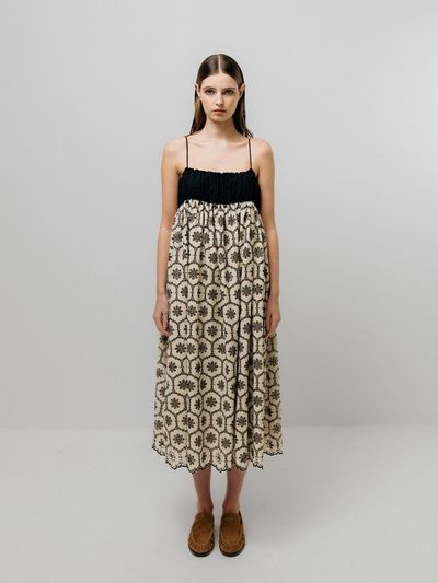 Emin & Paul LACE PUFF DRESS [BEIGE]