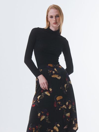 Emin & Paul Second Skin Wool Tencel Blouse [Black]