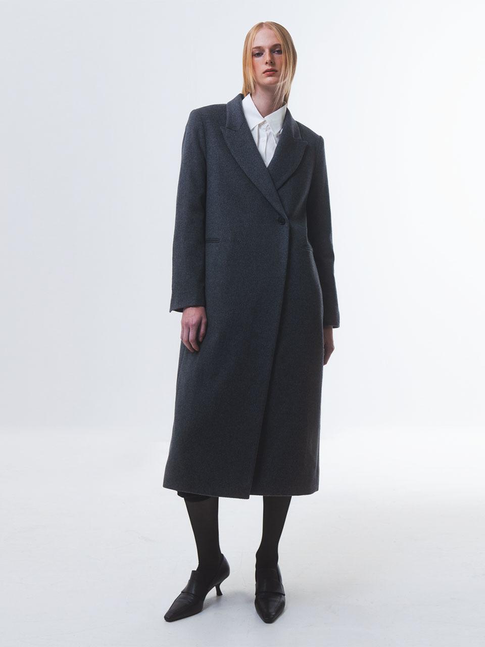 Emin & Paul Structured Double-faced Wool Coat [Grey]