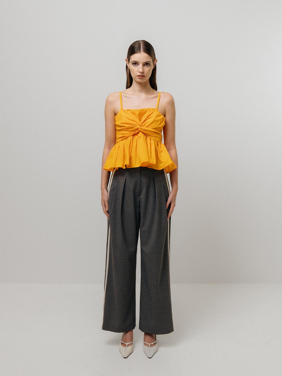 Emin & Paul Tie Front Blouse [Orange]