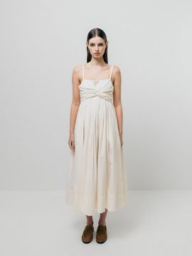 Emin & Paul Tie Front Dress [White]