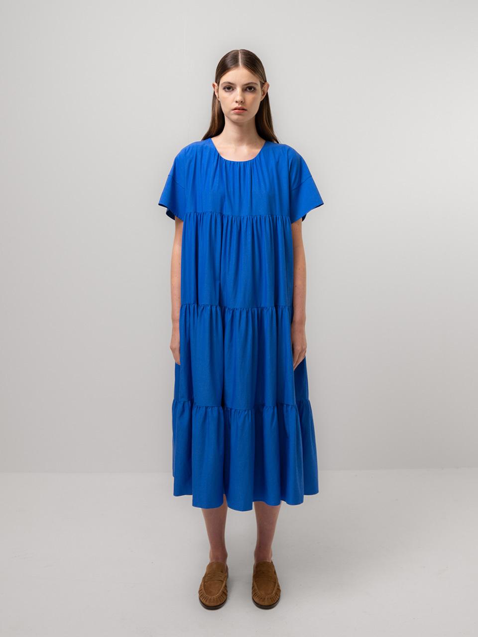 Emin & Paul TIER MAXI DRESS [BLUE]