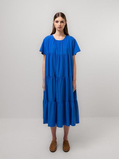 Emin & Paul TIER MAXI DRESS [BLUE]