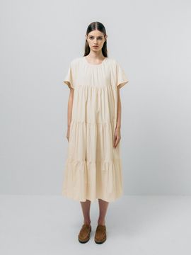 Emin & Paul TIER MAXI DRESS [WHITE]
