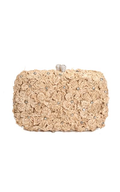 Emm Kuo Emm Kuo Ayana CrystalEmbellished Raffia Bag