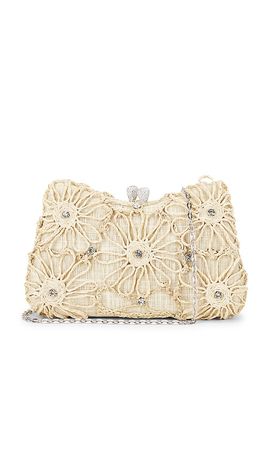 Emm Kuo Emm Kuo Gustavia Raffia Flower Clutch