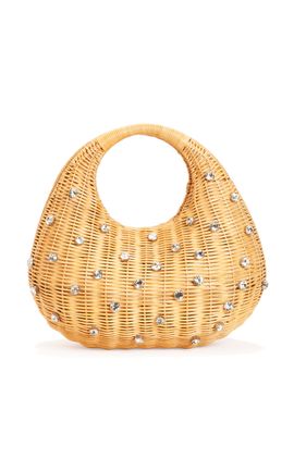 Emm Kuo Emm Kuo Hudson CrystalEmbellished Wicker Bag