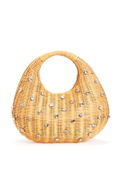 Emm Kuo Emm Kuo Hudson CrystalEmbellished Wicker Bag
